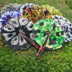 Colorful African Patterned Hand Fans